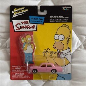 Johnny Lightning The Simpsons Pink Die-Cast Car